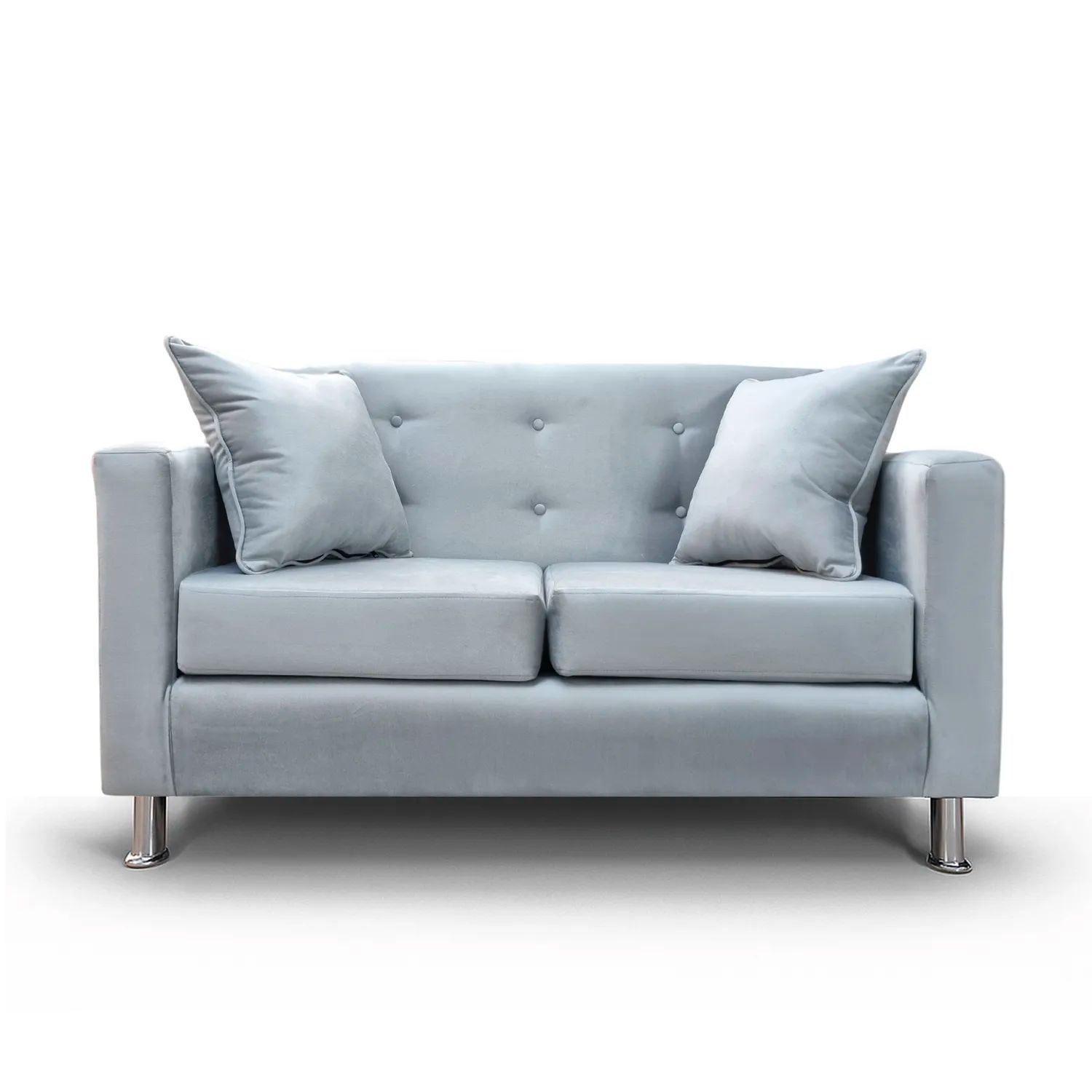 Nevi Express - Sofá 2 Cuerpos Francia Felpa Color Gris