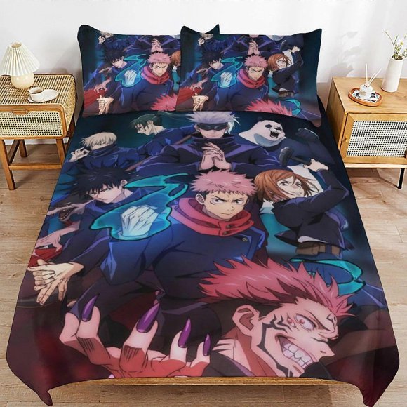 Jujuu isen Bedding Set Duvet Cover Comfortable and Lightweight Cartoon Bedding3 Piece