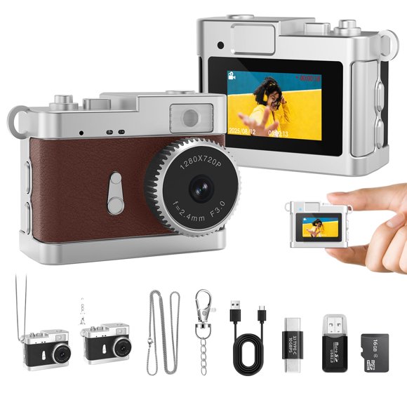 Cámara llavero Cfulan Mini Digital 16 GB Retro con flash