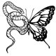 thumbnail image 4 of Escultura De Pared Colgante Con Acento Moderno Para Ba?o, Mariposa, Decoración De Pared De Metal Con Serpiente, 4 of 5