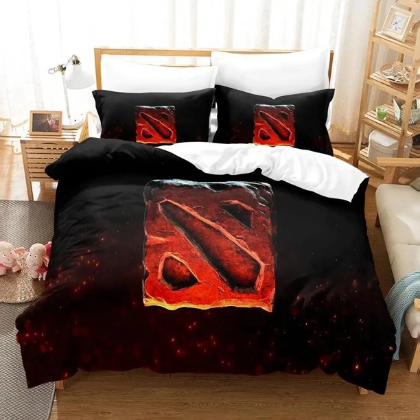 Game Dota Logo Bedding Set Duvet Cover Bed Set Quilt Cover Pillowcase Comforter Boys Adult Bedding Set