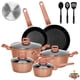thumbnail image 1 of Bateria De Cocina Ceramica Antiadherente Aluminio 13 Piezas Oro Rosa, 1 of 9