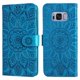 thumbnail image 1 of Funda tipo cartera FOXDOCK para Samsung Galaxy S8 , diseño girasol en relieve, cuero PU, cierre magnético, soporte y tarjetero, 1 of 5