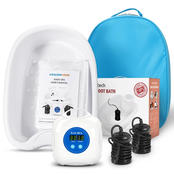 Máquina de spa Ionic Detox para baño de pies veicomtech con temporizador y pantalla LCD