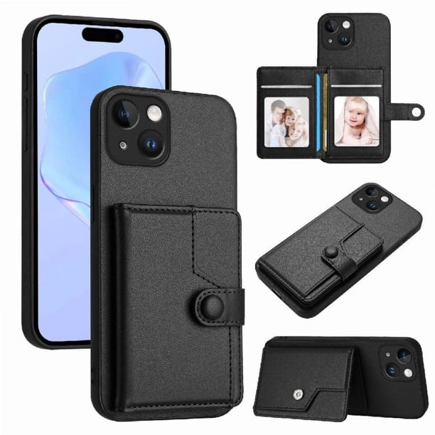 FOXDOCK Funda para iPhone 14 con Bloqueo RFID - Diseño Elegante con Cierre de Botón