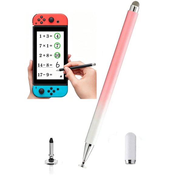 Lápiz táctil ALOCHSHOW 2 en 1 rosa compatible con Switch