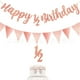 thumbnail image 1 of Bandera triangular con purpurina para feliz cumpleaños de medio año y seis meses, bandera para tirar en fila, 1 of 5