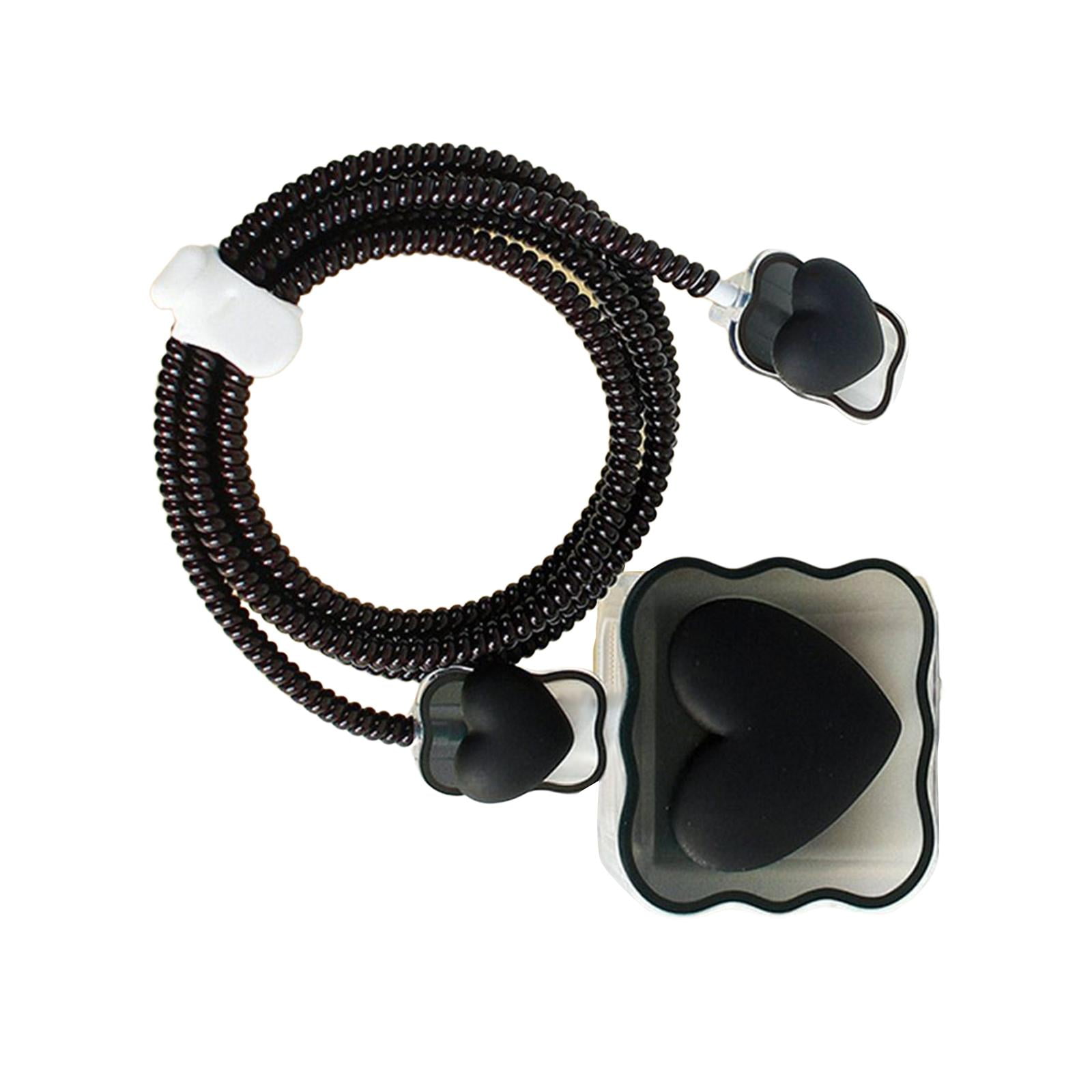 Magideal - Estuche Protector 3d, Cabezal De Cargador Línea De Datos Accesorios De Cable De Datos Protector De Cargador Rápido De Dibujos Animados Para Teléfono , Amor Negro