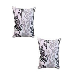 Genérico - Set De 2 Fundas De Cojin Bordadas 45X45Cm Blanco 07