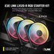 thumbnail image 2 of Corsair iCUE Link LX120-R RGB, ventiladores reversos PWM de 120 mm, paquete triple, 2 of 9