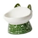 thumbnail image 4 of Cuenco Elevado Para Gatos, Alimentador Inclinado Para Mascotas, Cuenco Portátil Duradero Para Perros Pequeños, Verde, 4 of 5