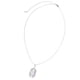 thumbnail image 3 of moda unisex cacahuete forma zircon cristal diamante colgante collar plata, 3 of 3