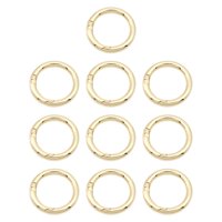 Bothyi - 10 Piezas De Anillos De Resorte Mosquetón Redondo De 3/4 Pulgadas O Anillos Para Bolsos Monedero Dorado