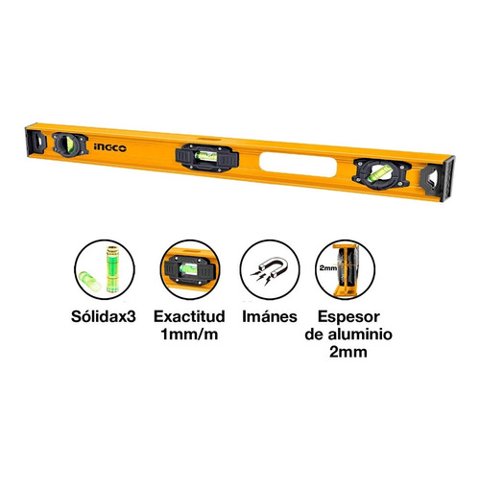 Nivel De 3 Burbujas En I 60Cm Ingco Hsl28060