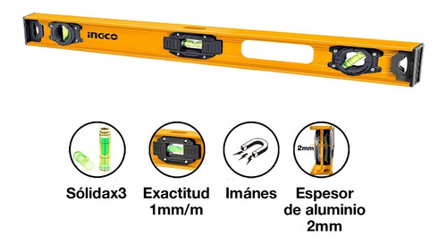 Nivel De 3 Burbujas En I 60Cm Ingco Hsl28060