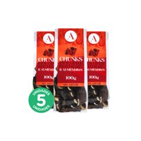 Ambrosia Spa - Pack 5, Chocolate Chunks Bitter 60% Y Almendras 100Gr