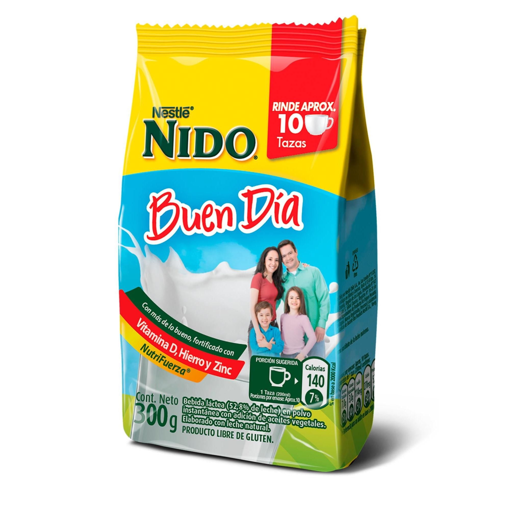 Leche En Polvo Entera Buen Día Bolsa 300 g Nido