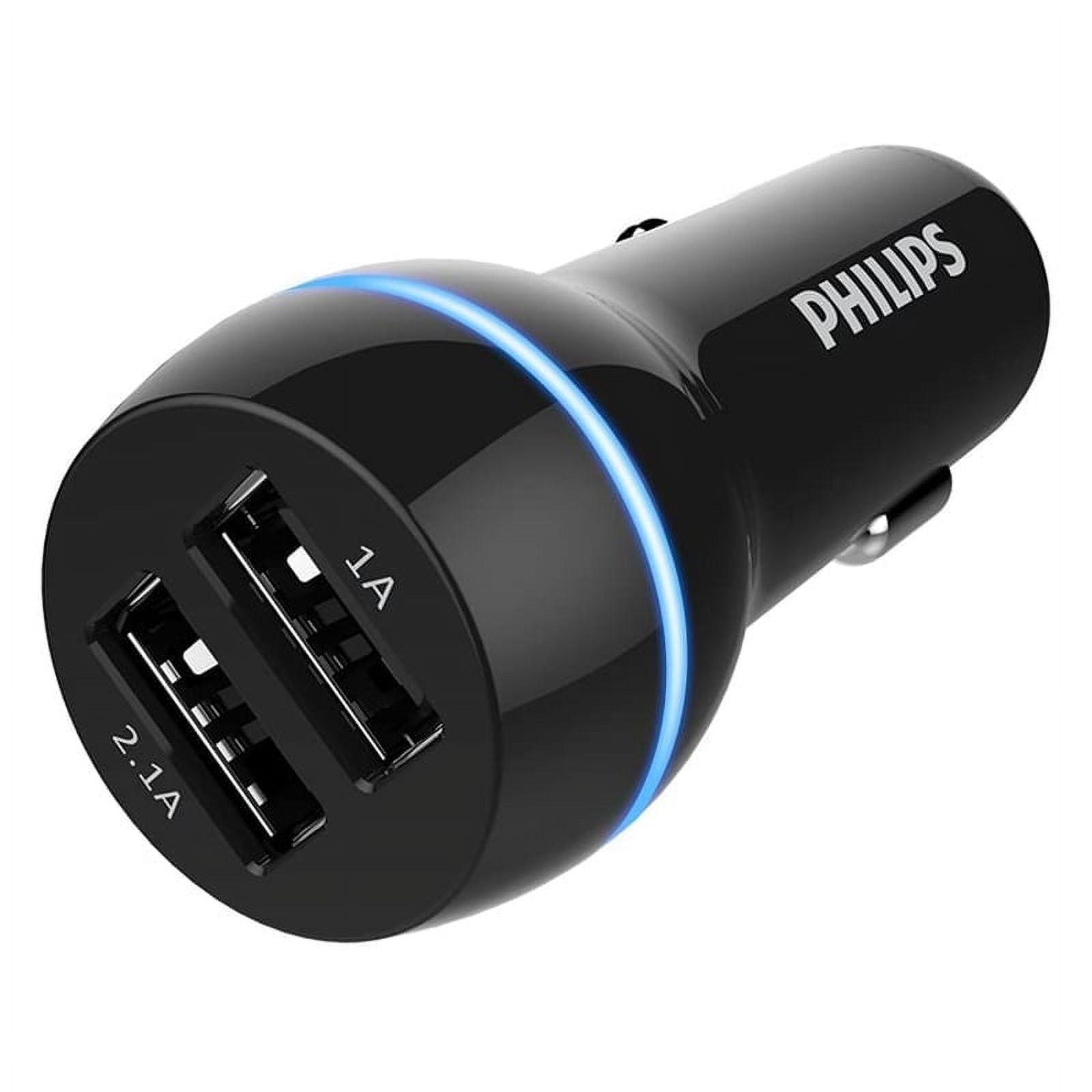 Cargador Celular Philips Doble P/auto 3.1a 15.5w