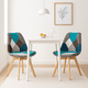 thumbnail image 3 of Pack de 2 Sillas Tulip Patchowork Acolchada Tela Wood - Celeste, 3 of 7