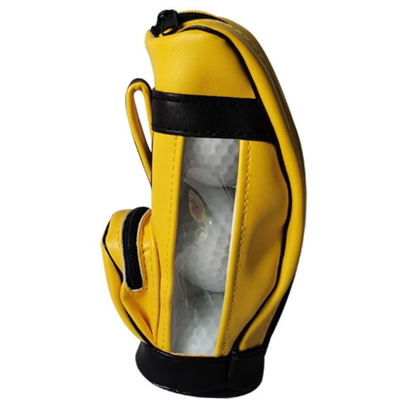 Bolsa De Pelotas De Golf Cuero De PU Universal Para Hombres Deporte Deportes Gimnasio Bolsas Con Cordón Bola Amarilla 3 Piezas
