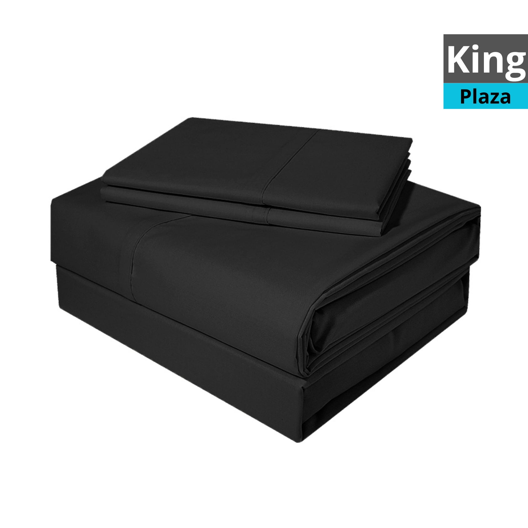 Genérico - Juego De Sábanas Negras King