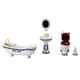 thumbnail image 2 of Juego De Baño De Accesorios Para Casa De Muñecas De 5 Piezas Para Decoración De Habitación Blanco Y Azul, 2 of 5