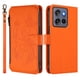 thumbnail image 2 of Funda Cartera Mariposa para [Motorola Edge 50 Neo 5G] con Soporte y Cremallera Naranja, 2 of 6