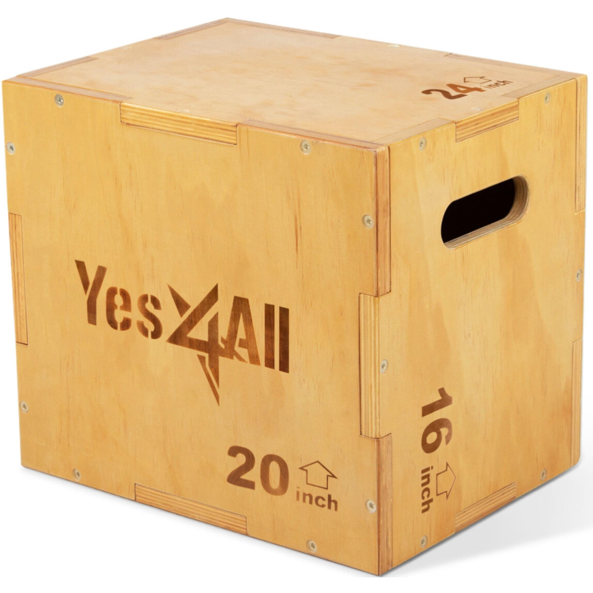 Caja Pliométrica De Madera 3 En 1 Yes4all, Saltos De 30/35/40 Cm