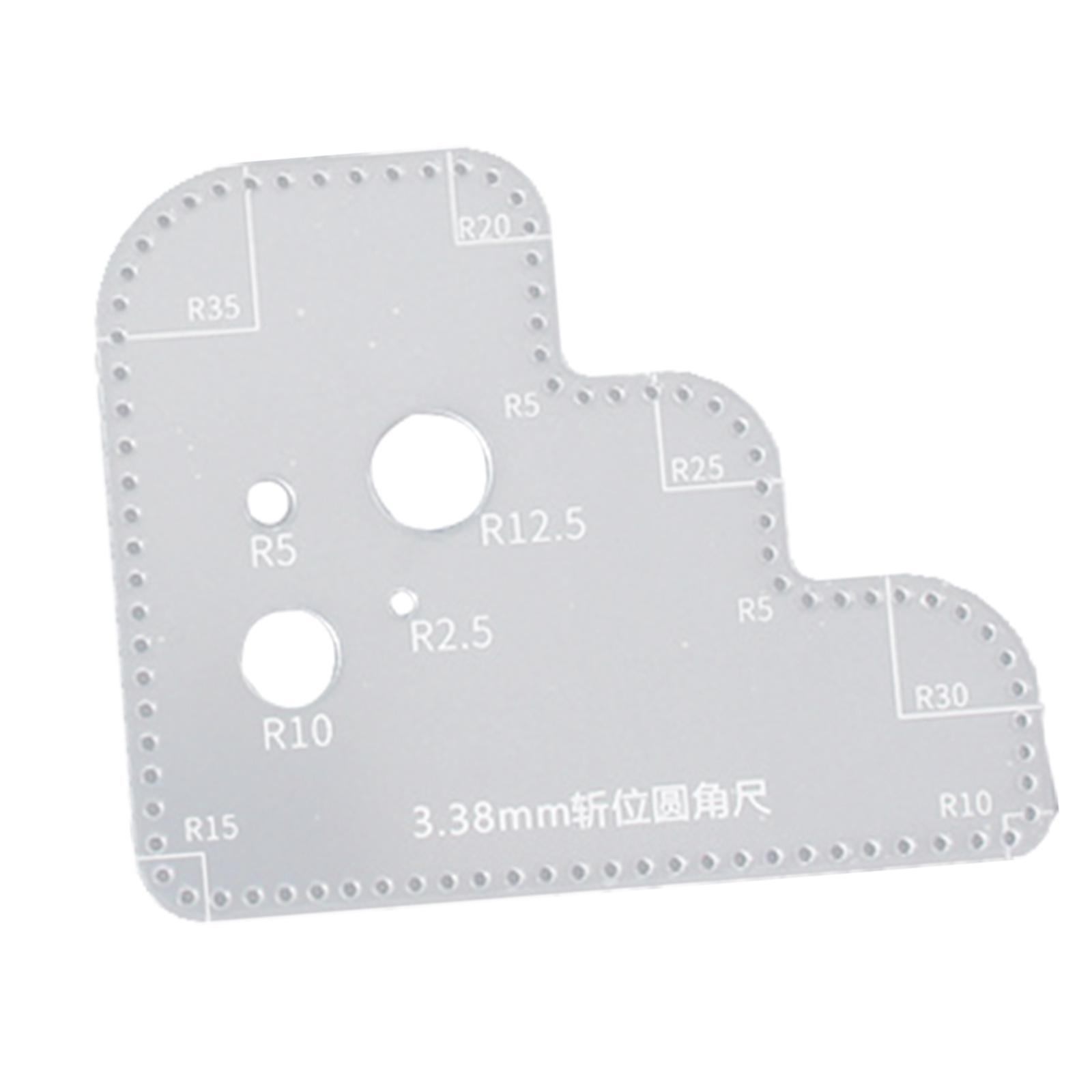 Magideal - Herramienta De Posicionamiento De Cuero, Plantilla De Círculo De Acrílico Portátil Transparente De Dibujo De Artesanía De Cuero Diy, Para Manualidades 338 Mm