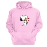 Genérico - Polerón Canguro Snoopy Rosa Talla L Unisex