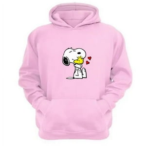 Genérico - Polerón Canguro Snoopy Rosa Talla Xl Unisex
