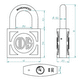 thumbnail image 4 of Candado Odis 360 60mm, 4 of 7