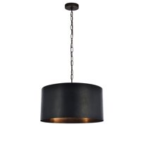 Lámpara Colgante Elegant Lighting Miro 3 Luces Vintage Negra