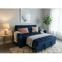 Intermuebles - Sofá Cama Torino 3 En 1 Convertible Azul