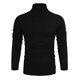 thumbnail image 2 of Suéter negro de algodón slim fit con cuello alto para hombre Poriff, 2 of 4