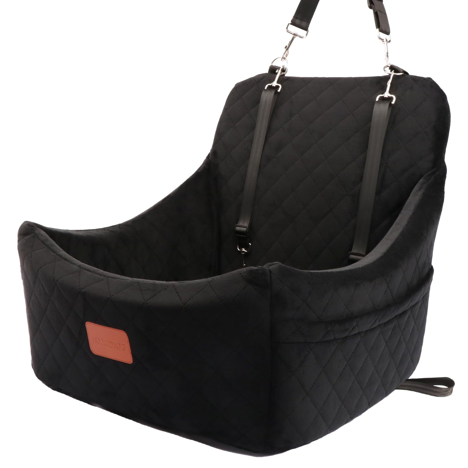Asiento De Coche Para Perros Wooaidagg Para Perros De Tamaño Mediano, Color Negro