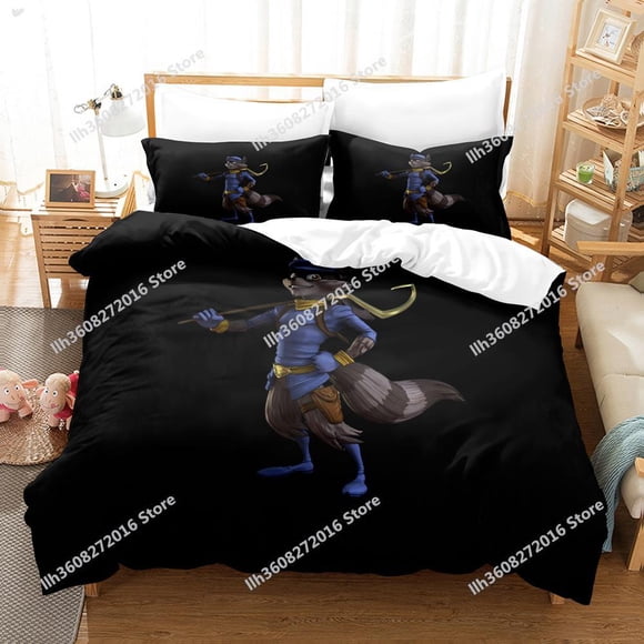 v682 Bed Sheets Sly Cooper Bedding Set Single Twin Full Queen King Size Bed Set Adult Kid Bedroom Duvetcover Sets Anime Bed Sheet Set 3-Piece Bedding Set (1 Duvet Cover + 2 Pillow Shams) Bed Sheets ju