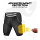 thumbnail image 4 of Cinturón protector de fútbol americano Penveer AXL con 5 almohadillas y bolsillo para protector - Negro, 4 of 6