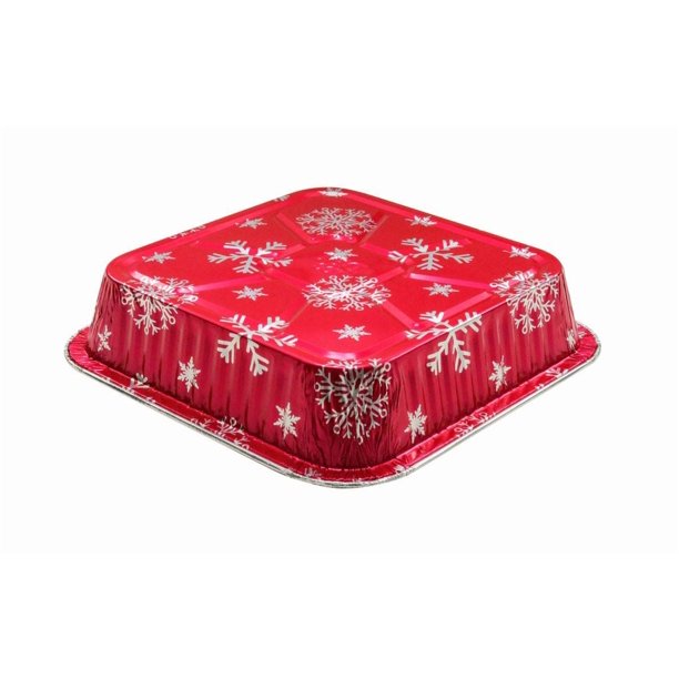 Molde para tartas, embalaje duradero, papel de aluminio 9101X con tapa, 8 x 8 pulgadas