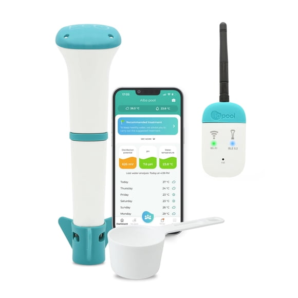 Monitor de agua inteligente iopool eCo Probe para cloro y bromo