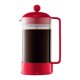 thumbnail image 1 of Cafetera Bodum Brazil French Press, 1 litro, borosilicato rojo, 1 of 6