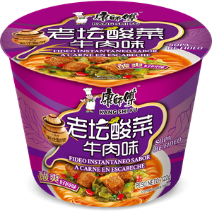 Fideo Instantaneo Kang Shi Fu Sabor A Carne En Escabeche 122G*Pote
