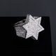 thumbnail image 2 of Anillos Brillantes Punky de Rapero de Lujo a la Moda con Hexagrama para Hombre, Cool, con Hielo, Hip Hop, Circonia Cúbica, Dominantes, Anillos para Hombre, 2 of 8