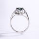 thumbnail image 3 of Anillos de Moissanita de Oro Blanco de 18K de 1 Uds para Mujer Regalo Color D VVS1 Anillos de Diamante Anillos de Plata Esterlina 925 Joyería Anillos de Compromiso de Moissanita con Corazón con, 3 of 8