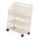 thumbnail image 1 of Carrito Para Libros Con Ruedas, Construcción Robusta, Carrito De Almacenamiento Para Oficina, Biblioteca, Despensa, Blanco, 3 Capas, 1 of 5