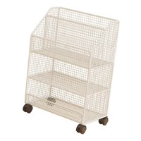 Bothyi - Carrito Para Libros Con Ruedas, Construcción Robusta, Carrito De Almacenamiento Para Oficina, Biblioteca, Despensa, Blanco, 3 Capas