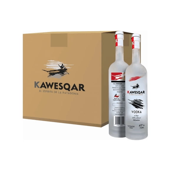 Caja 6 unidades - Vodka Premium Kawesqar 750 ml