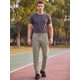 thumbnail image 2 of INSPIRE CHIC Pantalones de chándal ligeros para hombre con bolsillos con cremallera para correr y gimnasio, S caqui oscuro, 2 of 5