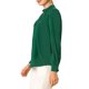 thumbnail image 4 of INSPIRE CHIC Blusa de Mujer con Cuello Alto, Plisada, con Botón de Ojal, Talla L, Verde, 4 of 7