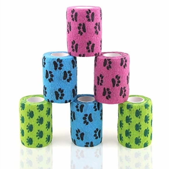 Vendajes cohesivos AUPCON Vet Wrap, autoadhesivos, 5 m x 5 cm